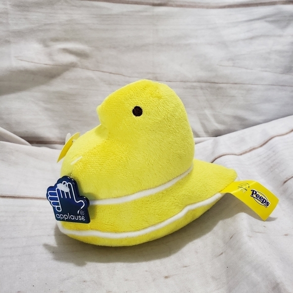 Peeps Yellow White Chick 6.5" Plush Stuffed Animal Applause By Russ 2008 Has Tag - Picture 9 of 9